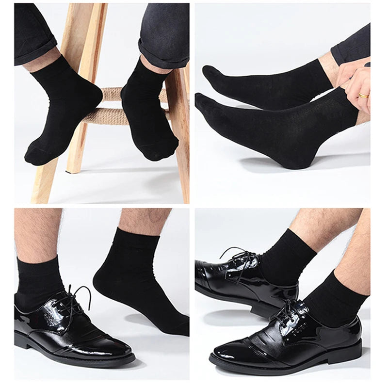 Kit of 5 men's cotton mid-calf socks