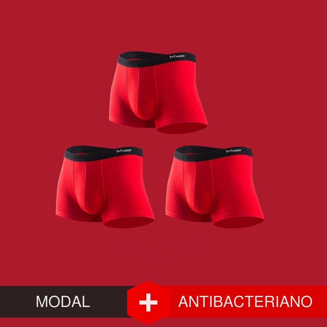 KIT 3 Boxers RED Modal Fresh